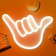 thumbnail image 3 of LINLIN Hand Shape Finger Neon Signs, LED Neon Lights Decorative Wall Light USB or Battery Operated Neon Light Sign White Light Up Signs for Bedroom Living Room Game Room Decoration, 3 of 8
