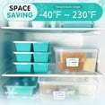 thumbnail image 6 of Walfos Silicone Freezer Tray with Lid, Soup Freezer Molds 4 Packs, Bin and Tongs, Silicone Soup Freezer Container, Perfect For Storing and Freezing Soup, Broth, Sauce, with 12 Removable Labels, 6 of 7
