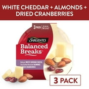 Sargento Balanced Breaks Snacks White Cheddar Cheese, Roasted Almonds, Dried Cranberries
