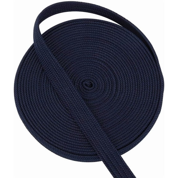 5.5 Yards/5M Dark Blue Ito Sageo Wrapping Cord 0.5 Inch Wide Silk-Cotton Blend Handle Cord Tsukamaki Sageo Wrapping Cord for Japanese Samurai Katana Swords Handle Rope