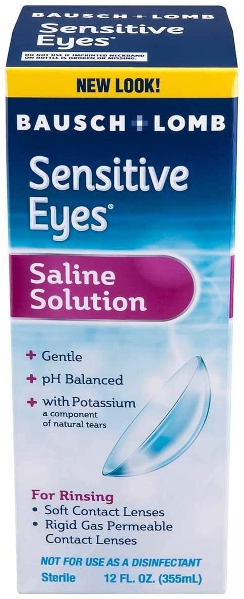 Bausch & Lomb  Gentle Sensitive Eyes Plus Saline Solution No Sorbic Acid and No Thimerosal12 oz