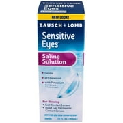 Bausch & Lomb  Gentle Sensitive Eyes Plus Saline Solution No Sorbic Acid and No Thimerosal12 oz