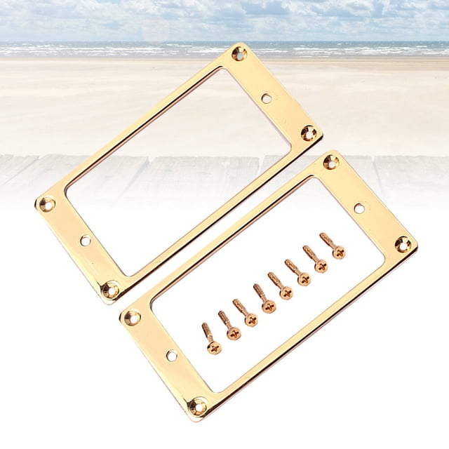 EXHUMKY 2Ud Marcos De Montaje Para Pickup Humbucker De Guitarra En Acabado Dorado Resistente