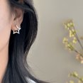 thumbnail image 2 of BF CLUB pendientes de estrella de Color plateado para mujer chica Sexy moda gota de agua dorada joyería de moda regalo fiesta boda pendientes, 2 of 2