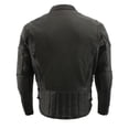 thumbnail image 2 of Milwaukee Leather SH1010 Men's 'Scooter' Black Vented Leather Jacket with Side Laces 10X-Large, 2 of 9
