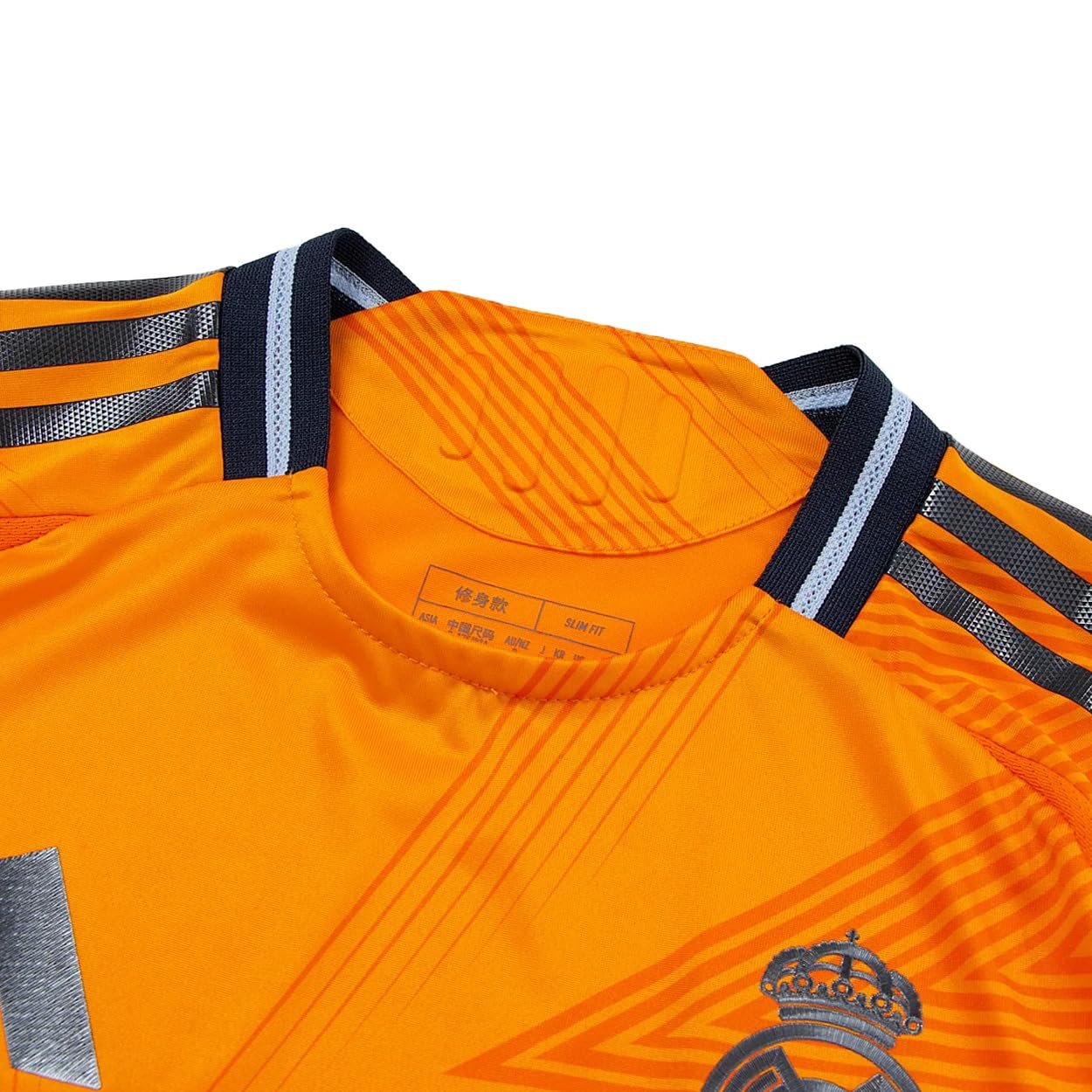 adidas Real Madrid Men’s Authentic Away Jersey 2024/25 (US, Alpha, Large, Regular, Regular, Crew Orange)