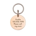 thumbnail image 6 of Anavia Stainless Steel Double Sided Round Free Beer Upon Return Engraved Dog & Cat ID Tag, Rose Gold, M, 6 of 7