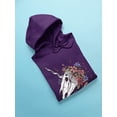 thumbnail image 3 of Unicorn Skull W Flowers. Hoodie Women -Smartprints Designs, Female Large, 3 of 4