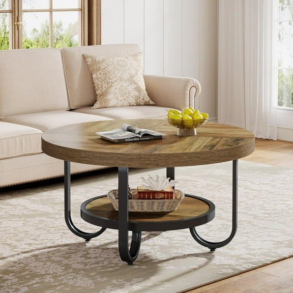 Tribesigns 2-Tier Center Table with Storage Shelf