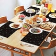 thumbnail image 2 of Black Christmas Star Pattern Summer Placemats Table Placemats Set Of 4-Linen Kitchen Washable Placemats Table Mats 11.8"x17.7" Non-Slip Heat Resistant, 2 of 6