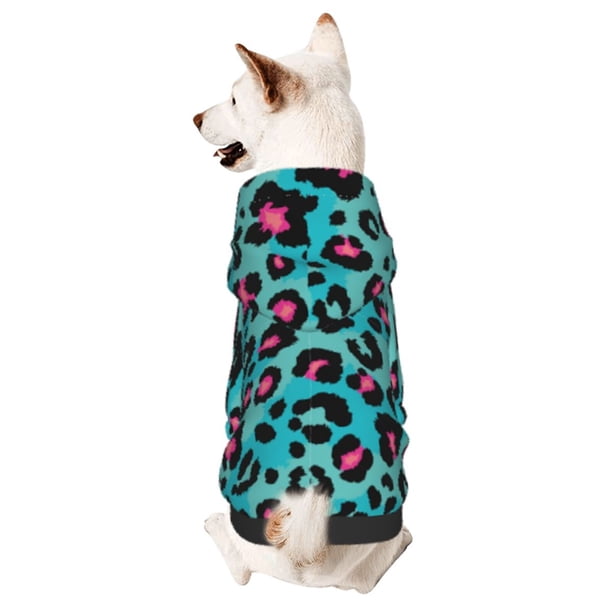 Balery Leopard 1 Sudadera con Capucha para Perros Pequeños – Ropa para Mascotas, Disfraz para Perros y Gatos, Ideal para Fiestas y Cosplay-XX-Large