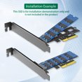 thumbnail image 2 of Tarjeta Interfaz Llave M Multiplicador Vertical Adaptador M.2 NGFF SSD A PCIE X4, 2 of 9