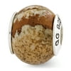 Sterling Silver Reflections Picture Jasper Natural Stone Bead