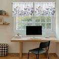thumbnail image 5 of Spring Flowers Tier Curtains 36 Inch Length, Vintage Blue Floral Leaves Birds Rustic Plants Cafe Short Curtains for Bathroom Sink, Small Kitchen Curtain Light Filtering Drapes 2 Panels 27.5"Wx36"L, 5 of 8