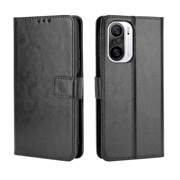 Funda tipo libro para Xiaomi Poco F3, cartera todo‑en‑uno, funda multifuncional con tarjetero y correa de muñeca desmontable