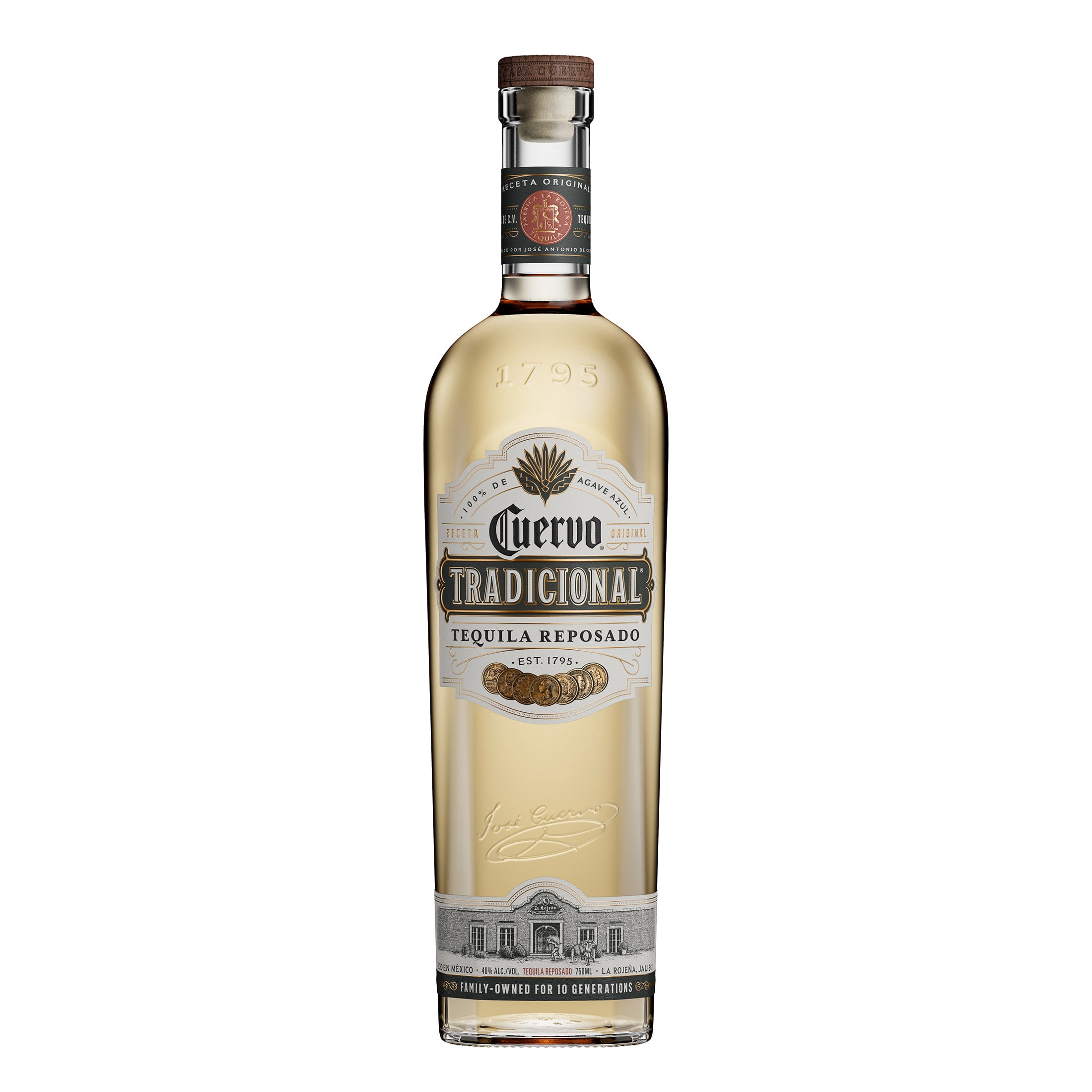 Jose Cuervo, Tequila, Blanco Blanco 750 ml Glass Bottle, 40% ABV