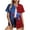 Red, variant on Womens Blouses Casual Summer Outfits Independence Day Shirt Women Patriotic Shirts 4th Of July Tops Hawaii Floral Blouses Button Down Shirts