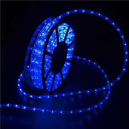 Outdoor Rope Lighting Ainfox 110V 50 Ft. 2 Wire Led Rope Lights,Christmas Lights Waterproof Indoor Outdoor Use Indoor/Outdoor Use for Backyard Party Christmas Thanksgiving Decoration (Blue) ()