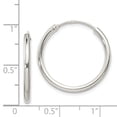 thumbnail image 2 of Beautiful Sterling Silver 2mm Hoop Earrings, 2 of 2