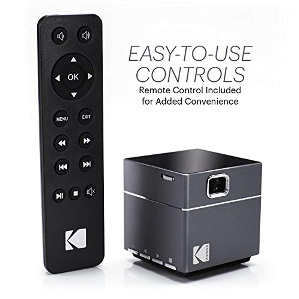 Kodak DLP Cube Mini Portable Projector with 1080p Pico LED HD Quality