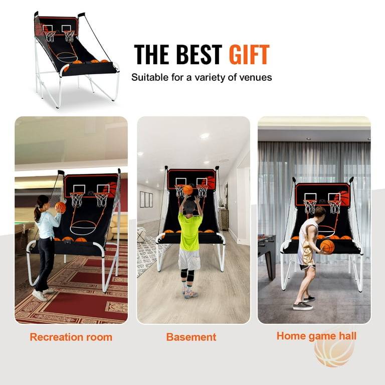 Game of two halves(フットボール昨今) KFFKFF Foldable Basketball Arcade Game, 8-in-1 Dual LED