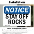 thumbnail image 3 of (2 Pack) Stay Off Rocks OSHA Notice Sign 24 Inch X 18 Inch Vinyl Label Decal Sticker Weather Resistant, UV Protected for Workplace, Business, and Construction Site, Made in the USA, 3 of 7
