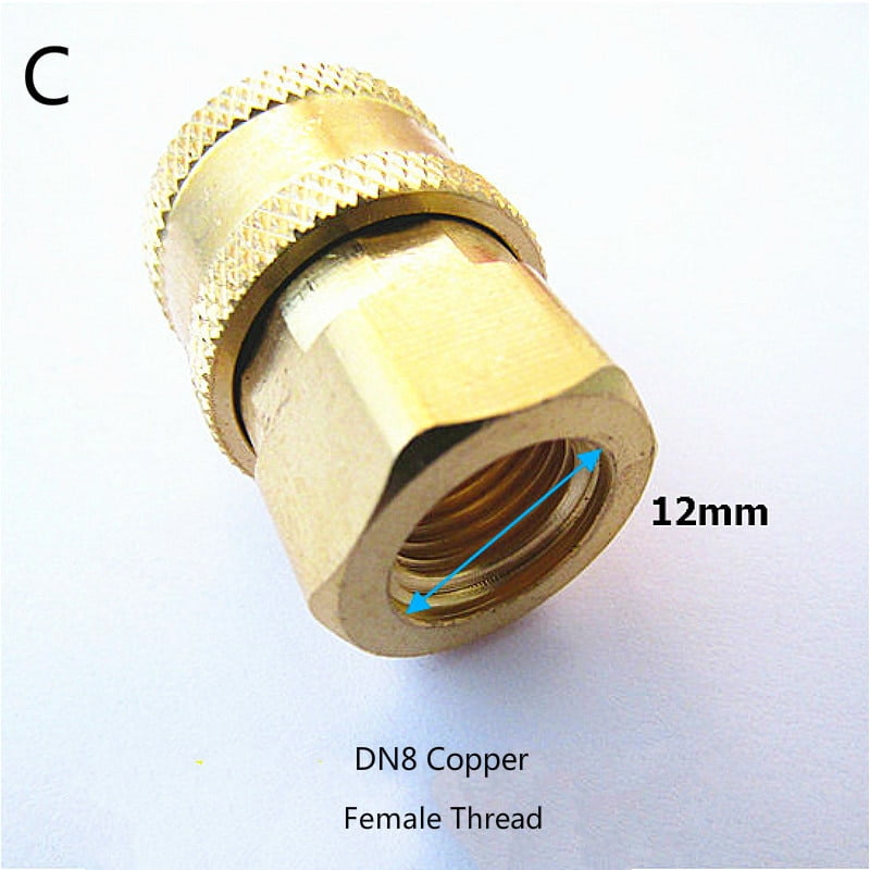 1/4" Thread High Pressure Water Gun Connector Hose Quick Adapter Pipe Joint Hose Coupling Garden Irrigation Watering Fittings