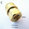 thumbnail image 4 of 1/4" Thread High Pressure Water Gun Connector Hose Quick Adapter Pipe Joint Hose Coupling Garden Irrigation Watering Fittings, 4 of 5