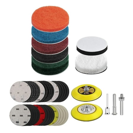 Car Headlight RestorationKit, 3In Cleaner Restorer Back Pads Sanding Discs Set