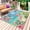Sky Blue, variant on Pink Flamingos Outdoor Rug for Patio/Deck/Porch, Non-Slip Large Area Rug 6 x 9 Ft, Summer Beach Tropical Floral Cactus Indoor Outdoor Rugs Washable Area Rugs, Reversible Camping Rug Carpet Runner