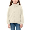 thumbnail image 5 of UQJfacai Girls Fleece Jacket Kids Casual Soft Sherpa Lined Zip Up Stand Collar Warm Winter Coat Outerwear with Pockets 2-12 Years, 5 of 7