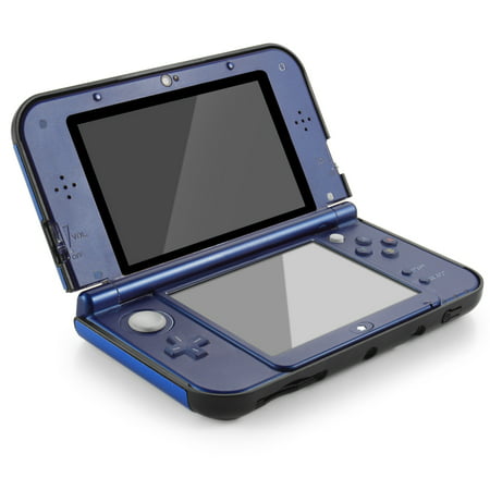 New 3DS XL Case (Navy Blue) - Plastic + Aluminium Full Body Protective Snap-on Hard Shell Skin Case Cover for New Nintendo 3DS LL XL 2015 - [New Modified Hinge-less