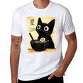 thumbnail image 5 of [100% Cotton] Trendy Graphic Funny T-Shirt - Cat Ramen Graphic Tee Japanese Kawaii Anime Cat T-Shirt, 5 of 5