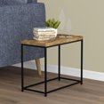 thumbnail image 1 of Safdie & Co. Table D'Appoint Rectangle Brun Bois Récupéré Métal Noir, 1 of 4