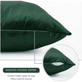 thumbnail image 6 of NICETOWN Pillow Covers 18"x 18" Christmas Pillowcases Set of 2, Thick Soft Velvet Fabric Zippered for Bed/Couch/Sofa Decorative, Dark Green, 6 of 6