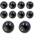 thumbnail image 1 of Ball Lever Knob - 10pcs M6*25mm Insulator Handle Black Bakelite Ball Knob Female Thread Round Copper Nut Universal Machine Tool Accessories-1, 1 of 5