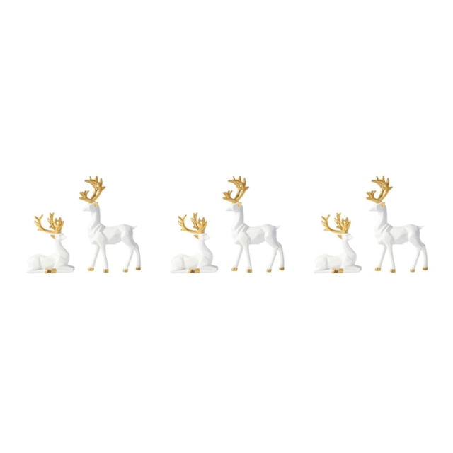 Naiovety 2 pack/lot Acentos para el hogar con estilo Figuras de ciervos de lujo para un estilo único Accesorios para el hogar de moda global Type1 NO1