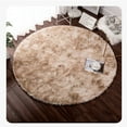 thumbnail image 5 of CreativeArrowy Nordic Round Carpet Tie-Dye Yoga Rug Computer Chair Desktop Blanket Shaggy Nursery Rug Room Bedroom Bedside Plush Mat Ornaments, 5 of 14