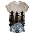 thumbnail image 4 of Halloween Shirts for Women Halloween Themed Short Sleeve Crew Neck Tee for Women Casual Autumn Top with Festive Print Black XXXL, 4 of 5