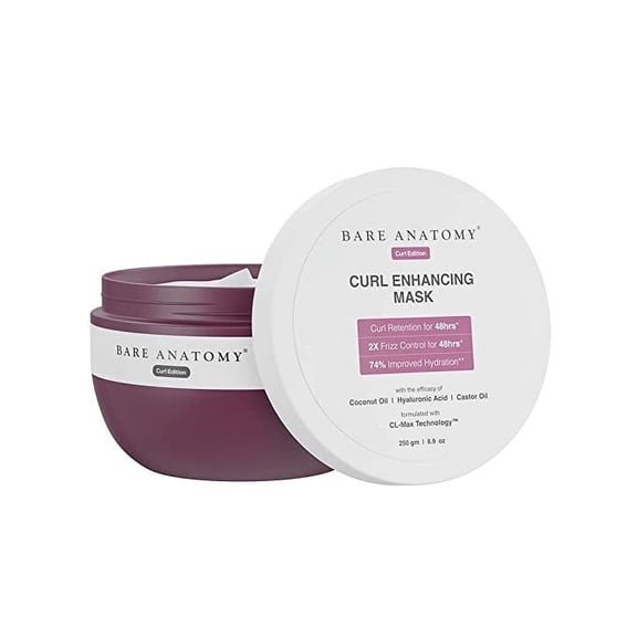 Bare Anatomy Curl Enhancing Hair Mask Smoothens & Conditions Hair with Curl Retention & 2X Frizz Protection For 48 Hours  250g
