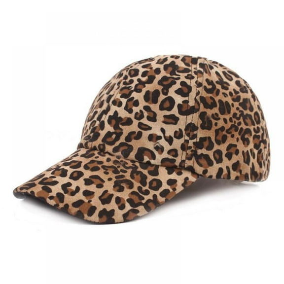 Leopard Washed Distressed Messy Criss-Cross Ponytail Hat Cheetah Animal Print Baseball Cap A-leopard