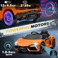 thumbnail image 2 of Winado 12V Ride on Car, Licensed Lamborghini Revuelto Electric Car with Remote Control, Music, LED Lights, Ride on Toys for Kids Ages 3-6 Boy Girls Gift, Orange, 2 of 7
