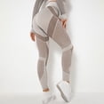 thumbnail image 3 of Pantalones de yoga deportivos para correr y fitness para mujer, de punto sin costuras, sexys, a rayas, que absorben la humedad, de estilo europeo y americano, 3 of 6