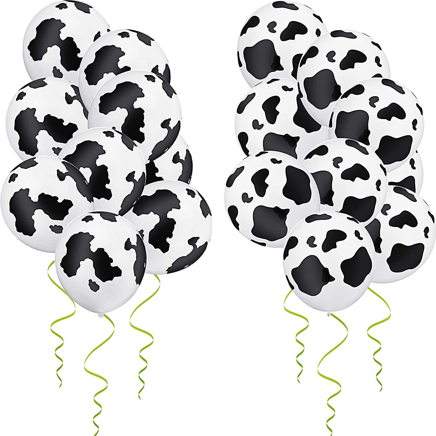 20 Pieces Cow Balloons Latex Balloons Funny Print Cow Balloons for Animal Theme Party Birthday Party Supplies Decorations 12 Inch