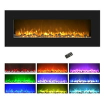 Northwest 50-inch Wall Mounted Electric Fireplace with Remote (Black)