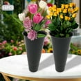 thumbnail image 6 of Black Plastic Flower Buckets, 16 Pcs Wedding Flower Display Buckets 22*39cm, 6 of 19