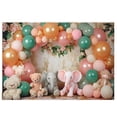 thumbnail image 1 of 210X150cm Fondo de Cumpleaños de Animales del Bosque para Niños Fondo de Fotografía de Globos de Fiesta de Tela Decoración de Fiesta de Tela, C, 1 of 5