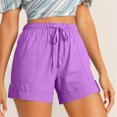 thumbnail image 2 of Ahdbta Women's Hiking Shorts Golf Athletic Outdoor Shorts Plus Size Elastic Waist Drawstring Casual Summer Beach Shorts with Pockets, 2 of 9