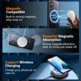 thumbnail image 4 of Magnetic for Samsung Galaxy S24 FE Case, [Military Drop Protection] [Anti-Fingerprint] Slim Translucent Matte Back Durable Cover for Samsung Galaxy S24FE 6.7”-Black, 4 of 13