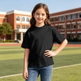 thumbnail image 6 of Acaics Boys Short Sleeve T-Shirt, Kids Oversized Crew Neck Vintage Washed Soft Solid Color Casual Top, Fashion Street Outfit for Summer Daily Wear, 6 of 8